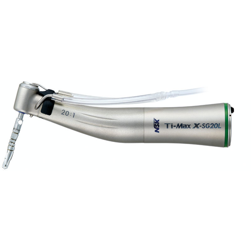 Ti-Max X-SG20L — наконечник угловой хирургический, внешнее и внутреннее охлаждение, 20:1, с оптикой | NSK Nakanishi (Япония)